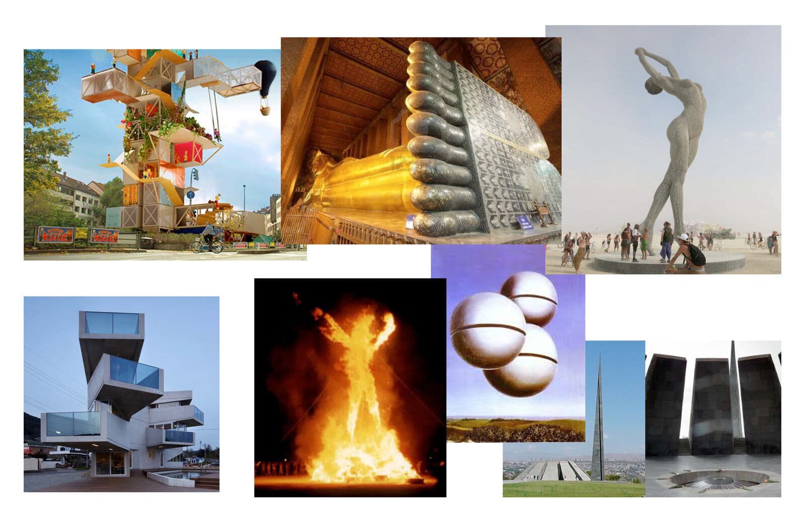 Monument references — scale and fire