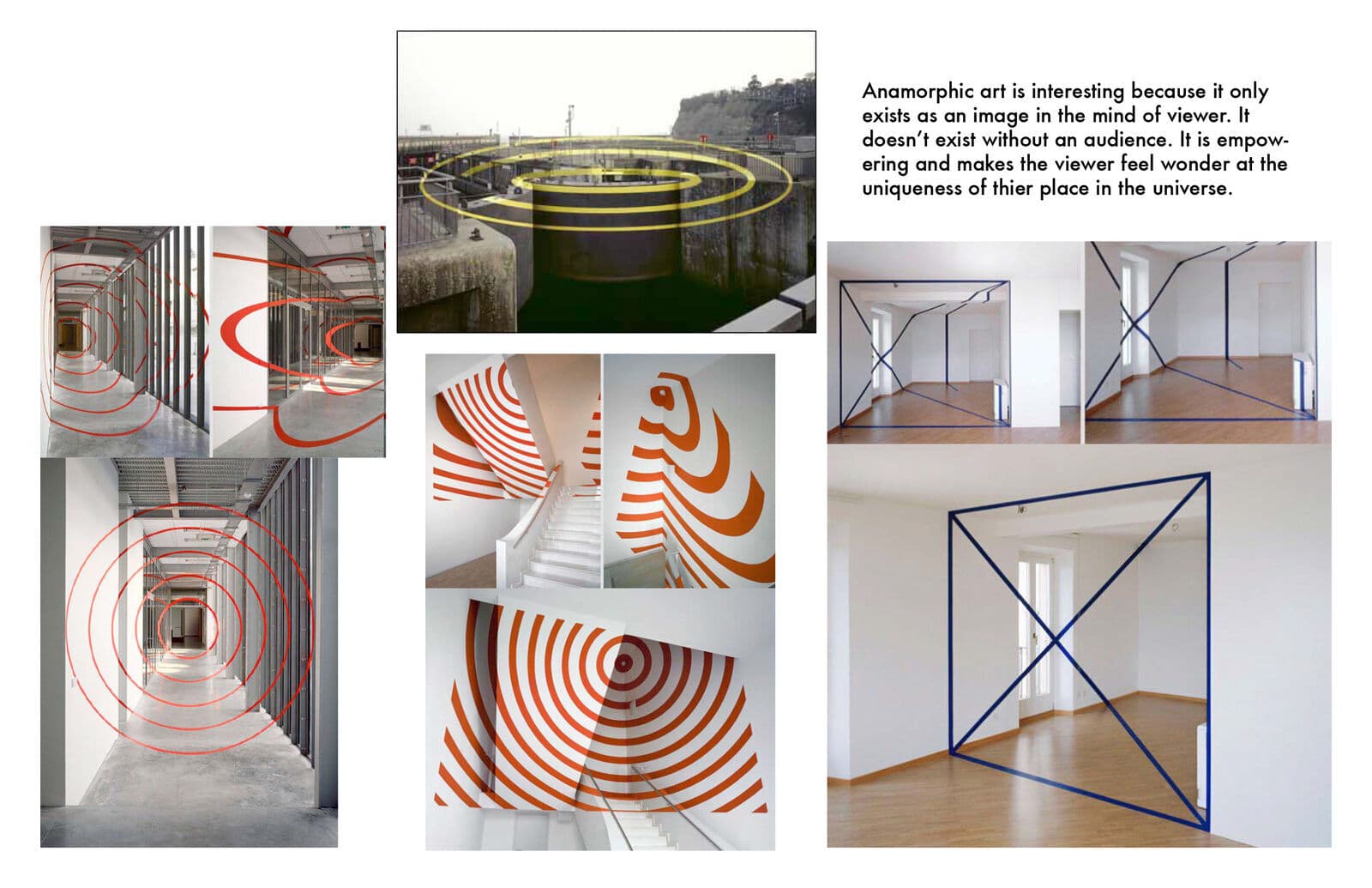 Anamorphic art — exists only in the mind of the viewer