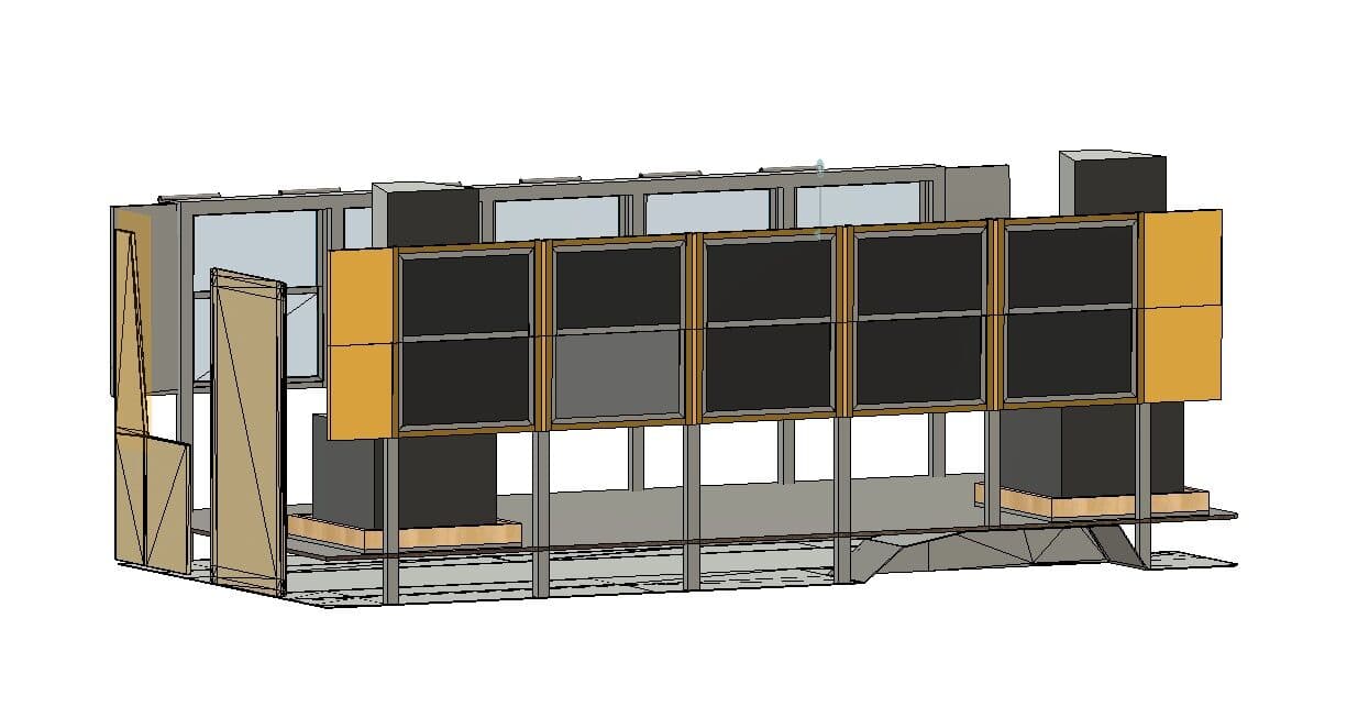 3D exterior design, front three-quarter view