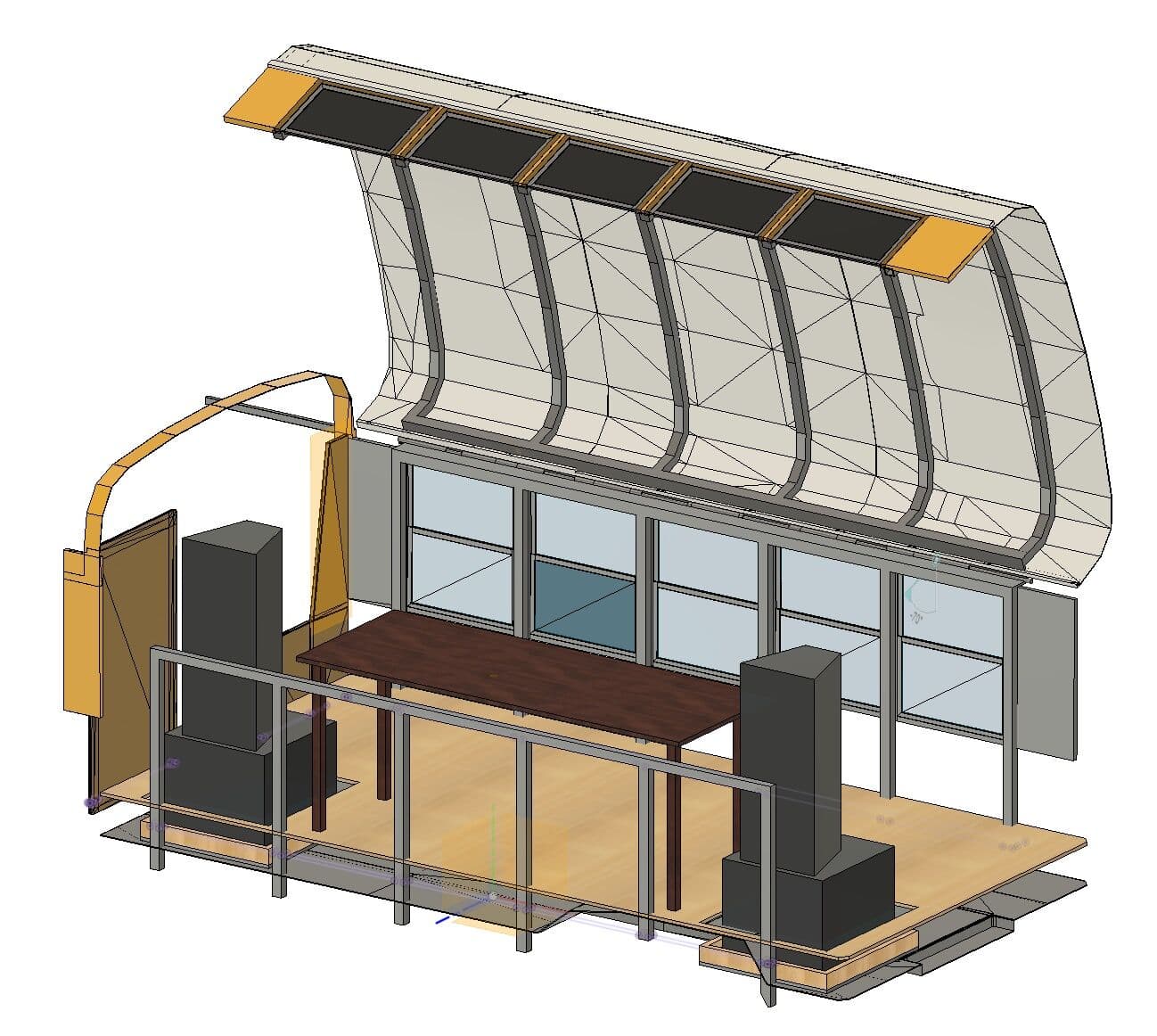 3D design, overhead plan view