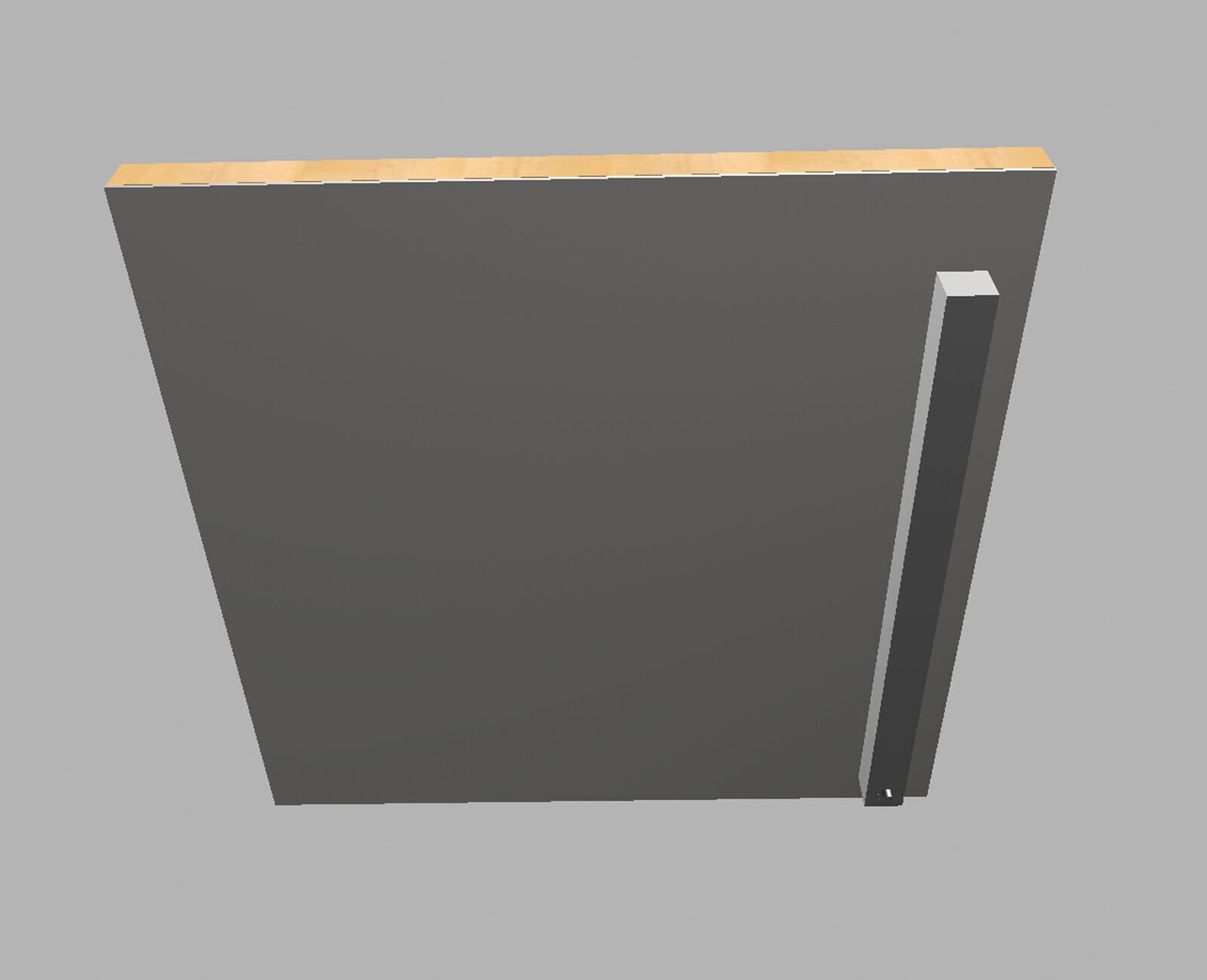 3D render — side view