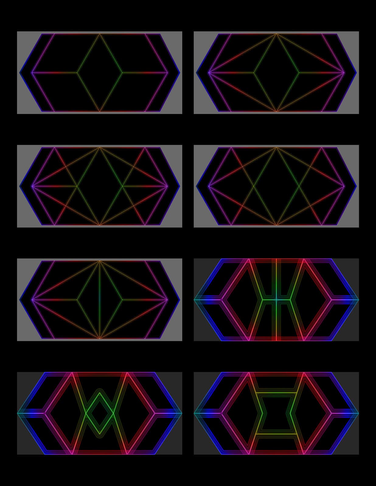 LED pattern studies — geometric sequences