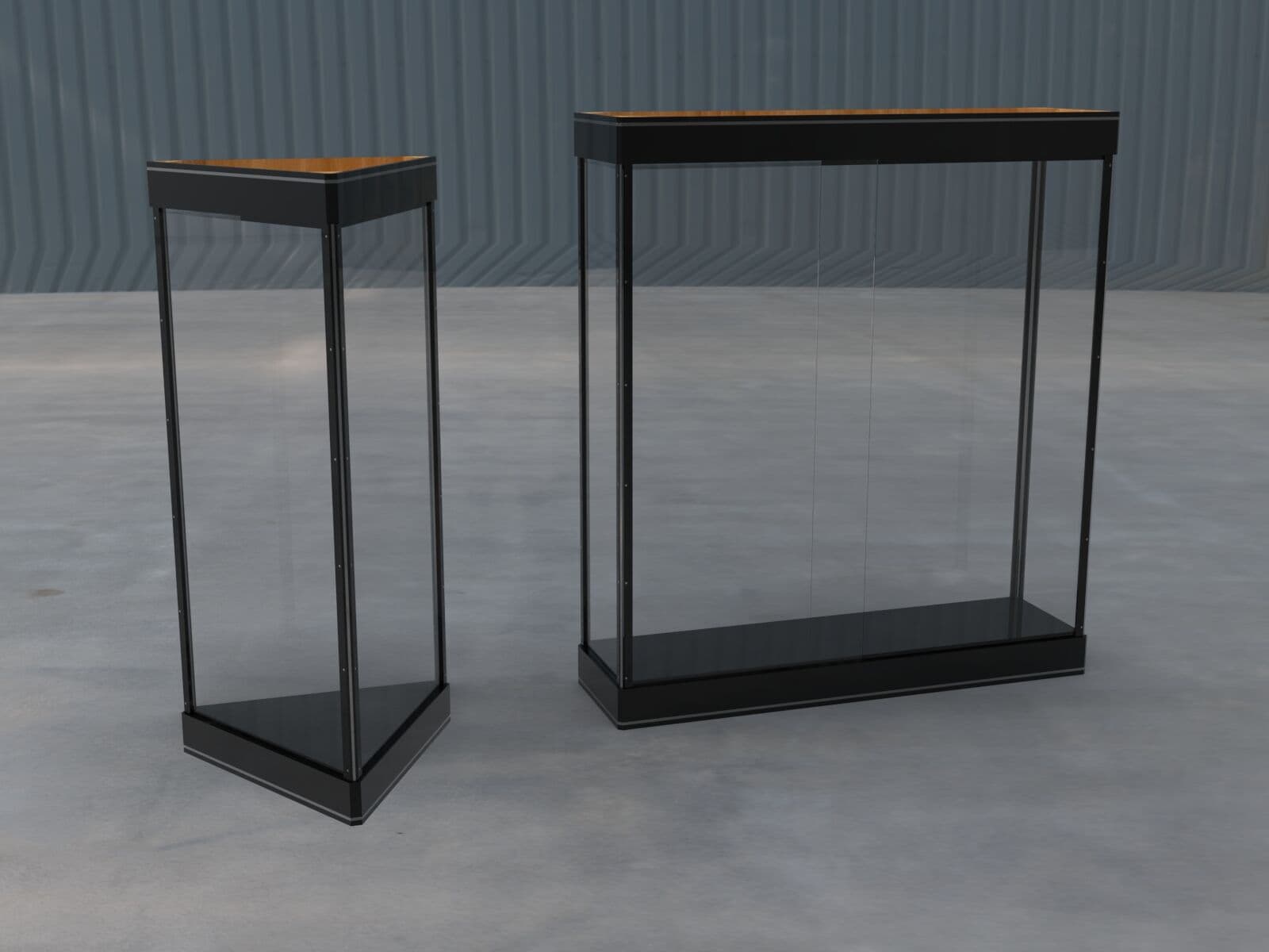 Triangular and rectangular enclosures