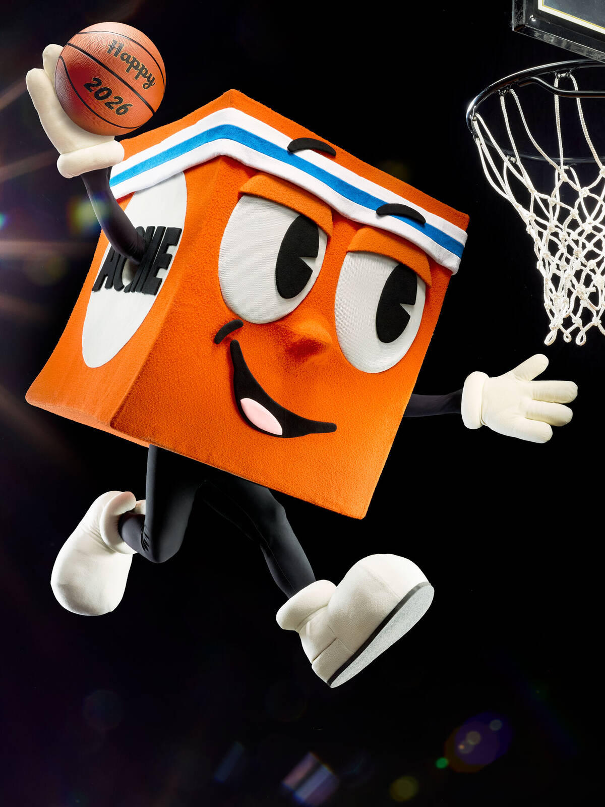 Rackbaby Jones — the new Acme mascot in his slam dunk debut