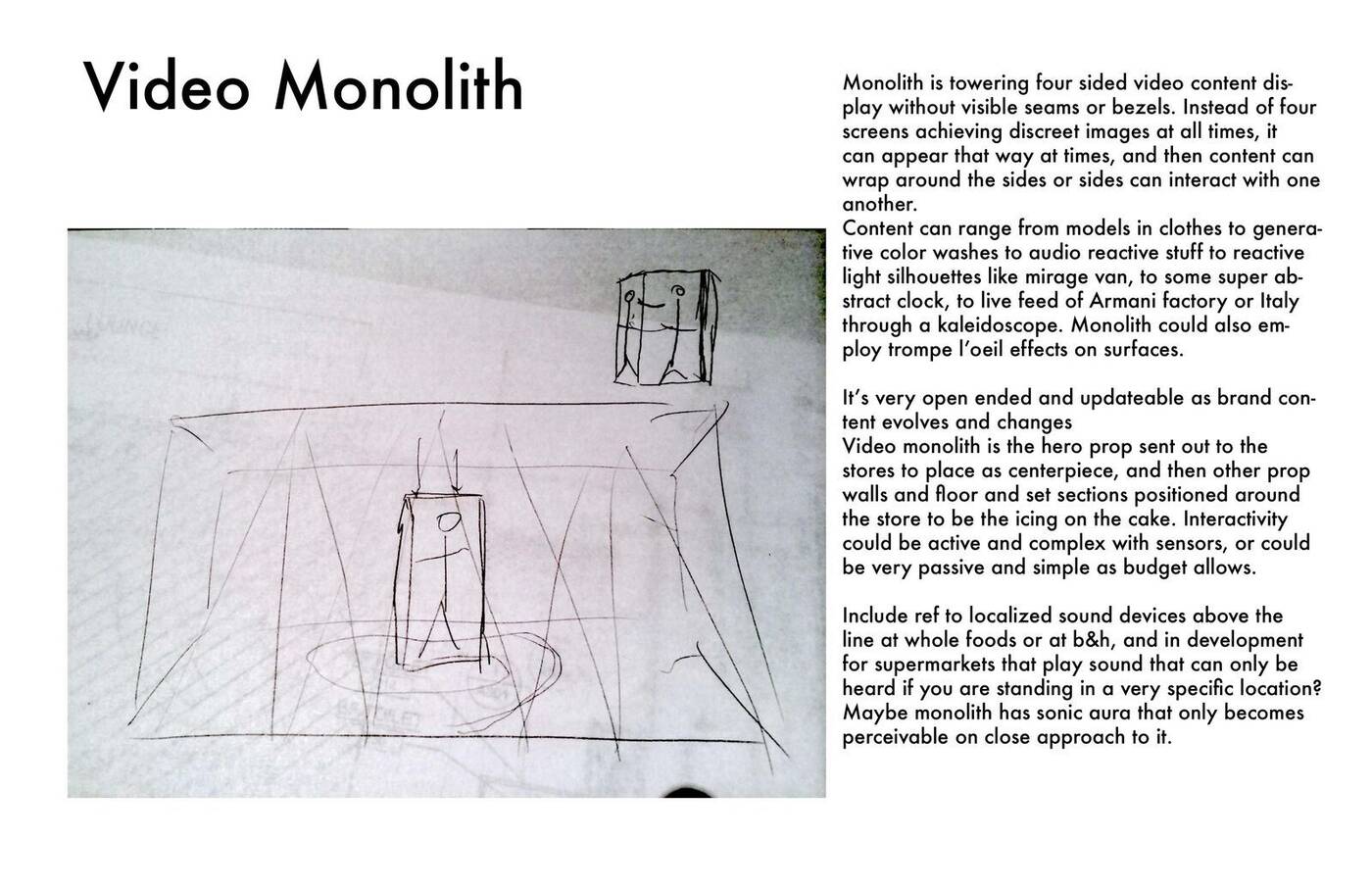 Video Monolith — four-sided seamless display