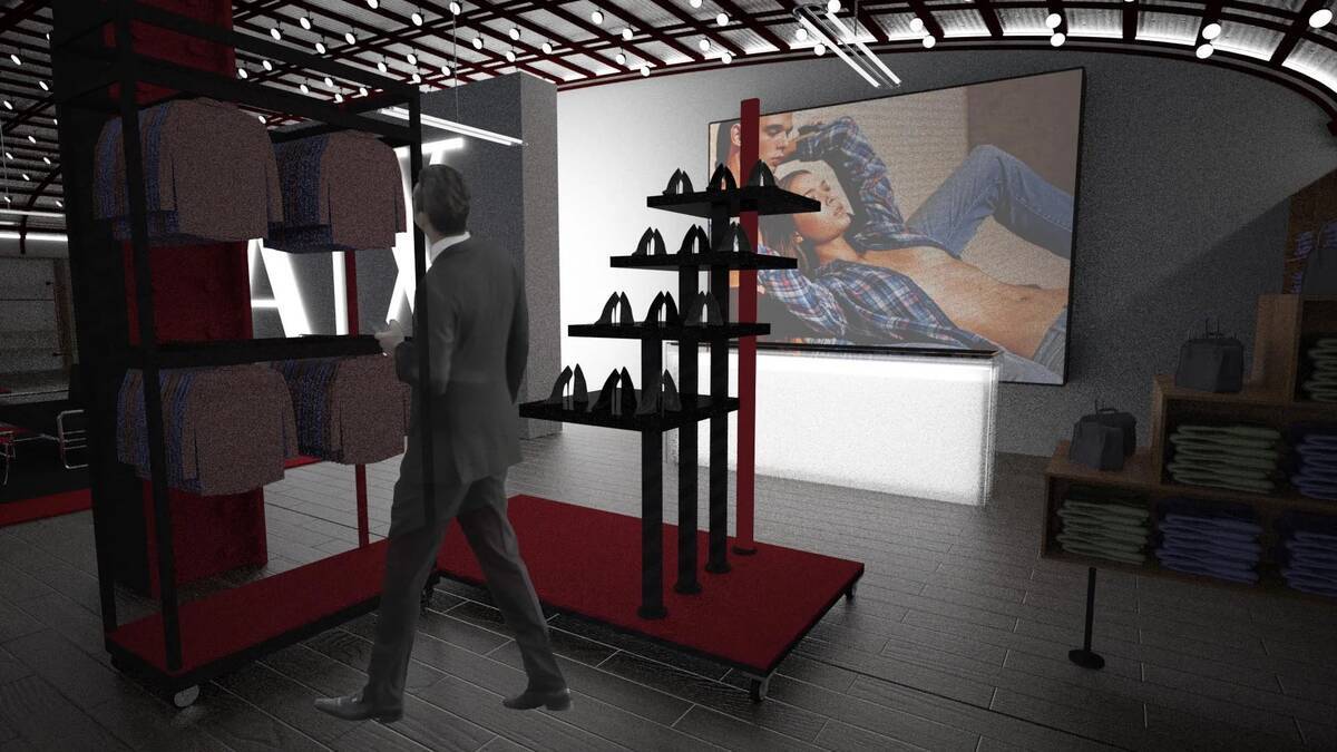 Fixture on casters — view 1