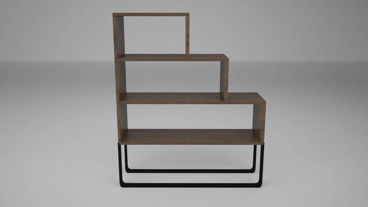 Stepped display — side