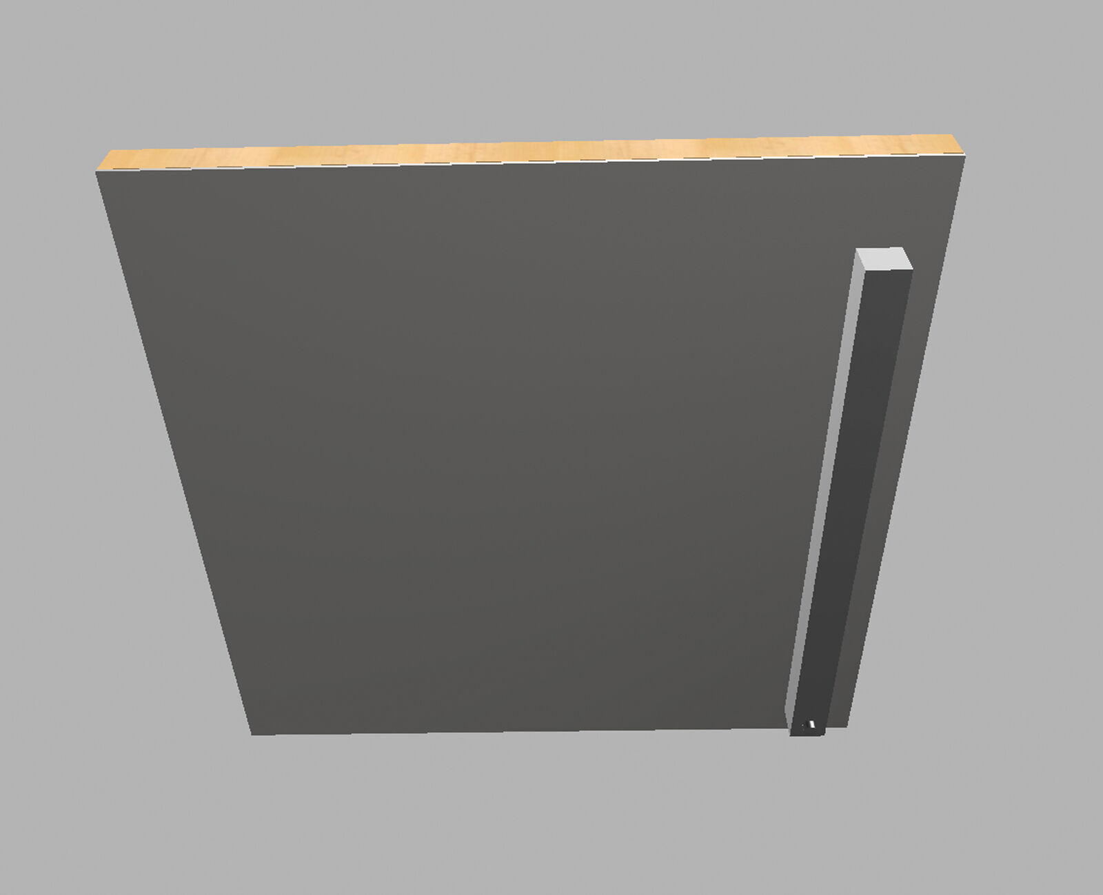 3D render — side view