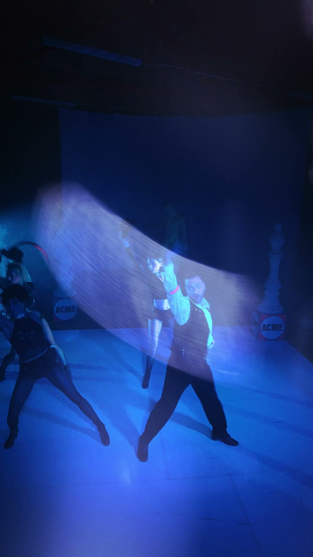 Light sweep across the stage