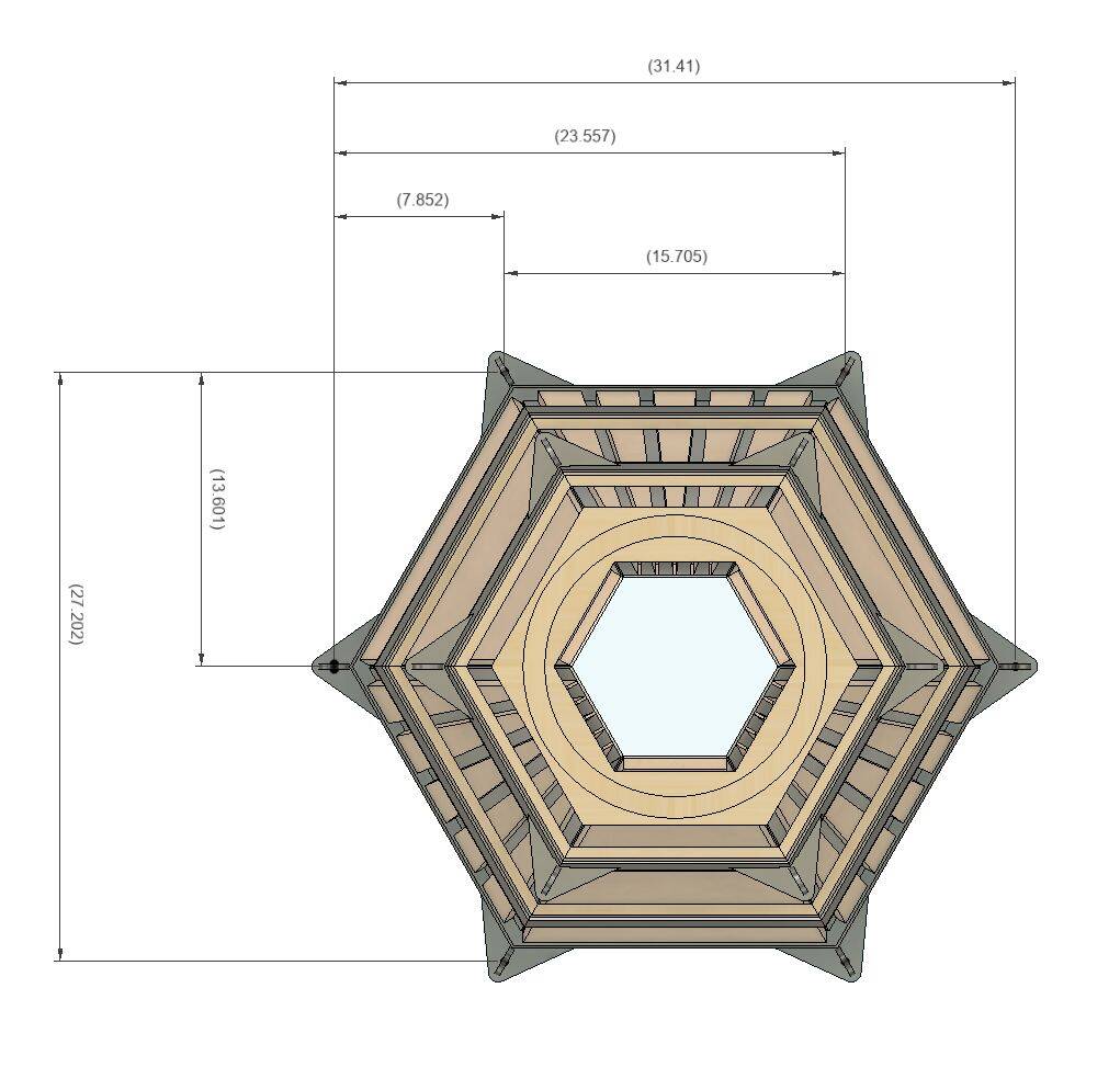 Plan — top view open
