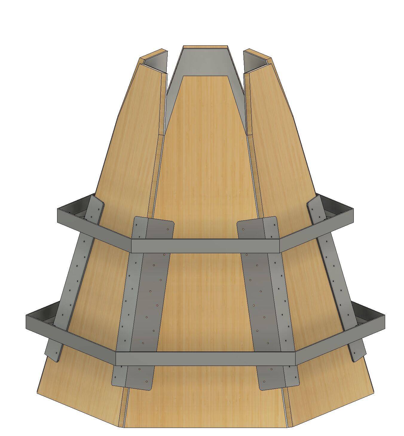 CAD render — rear elevation