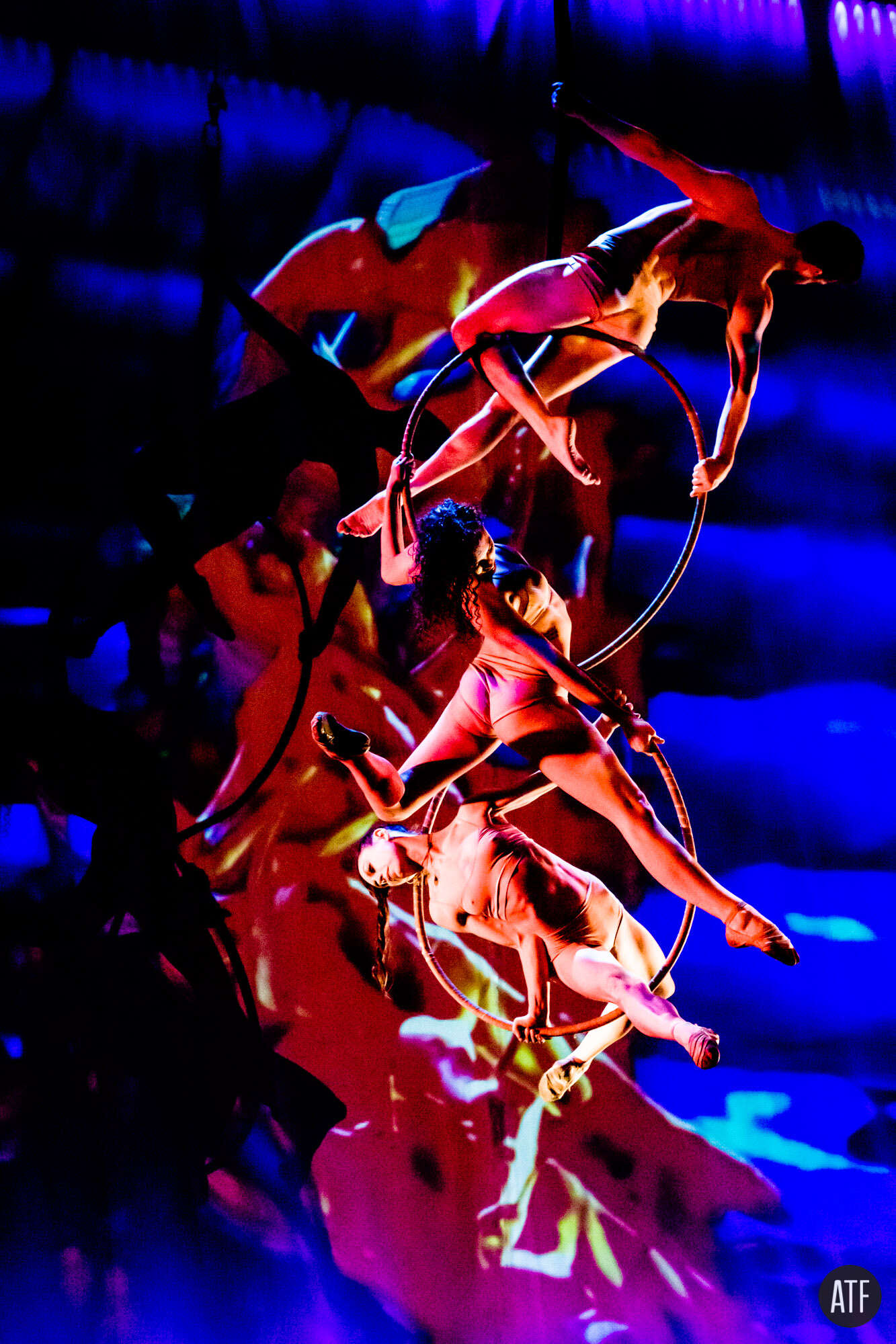 Performer in blue-violet