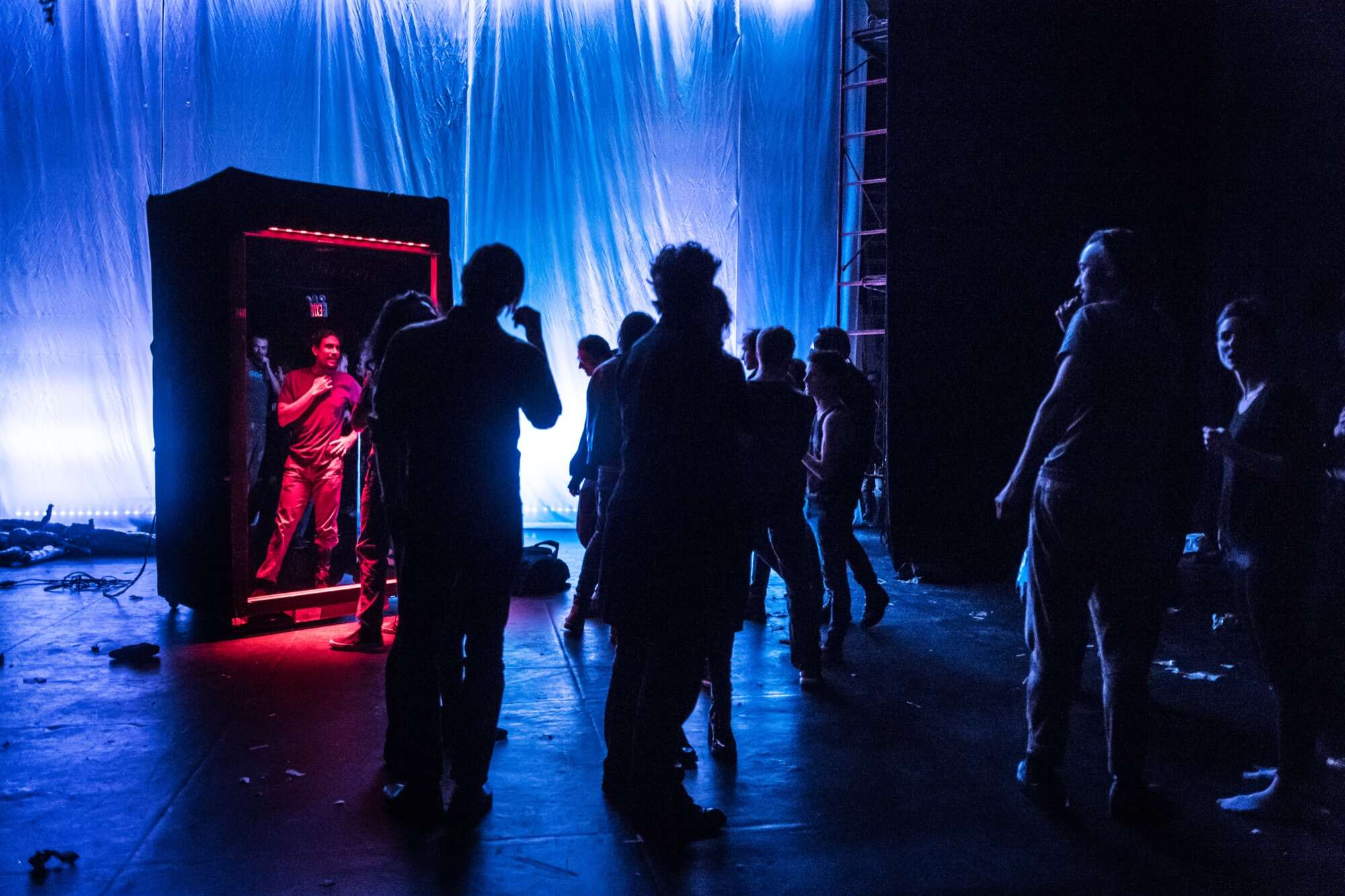 Mirror booth — audience interaction