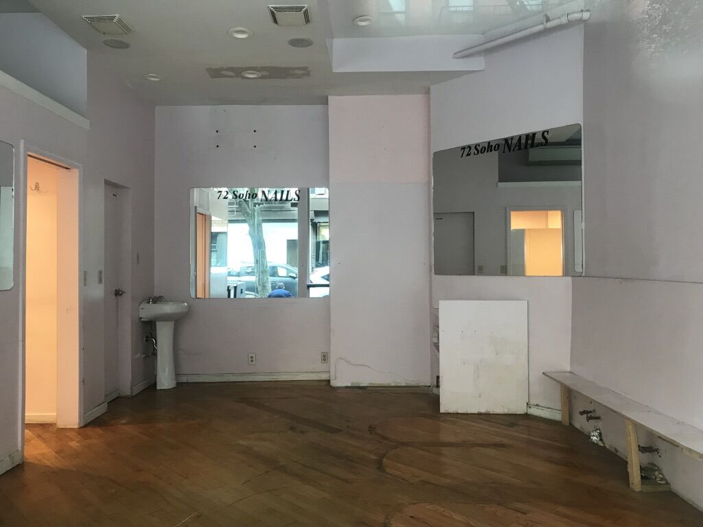 Empty nail salon interior before build-out