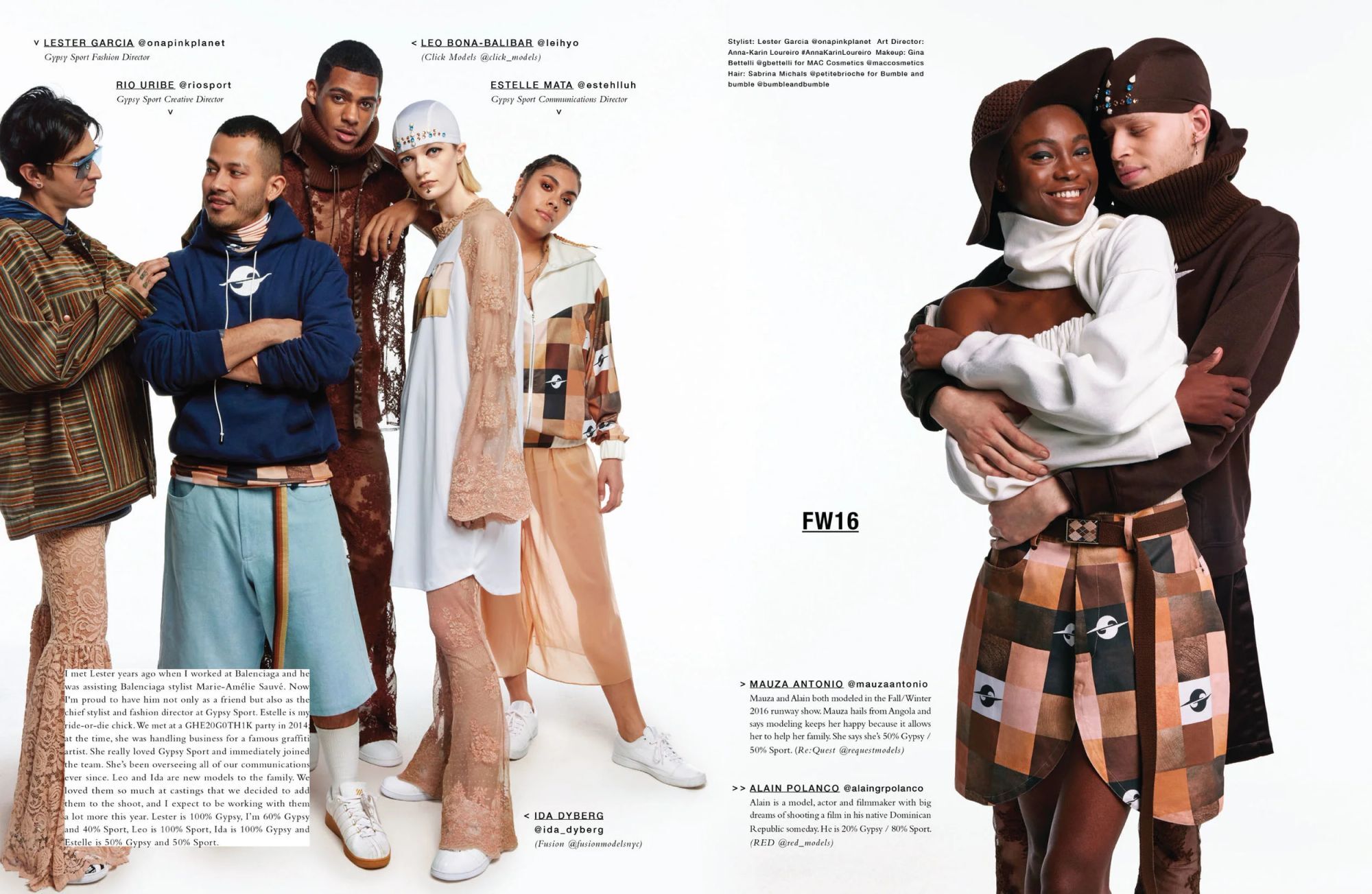 Gypsy Sport F17 — deconstructed tailoring and layered textures