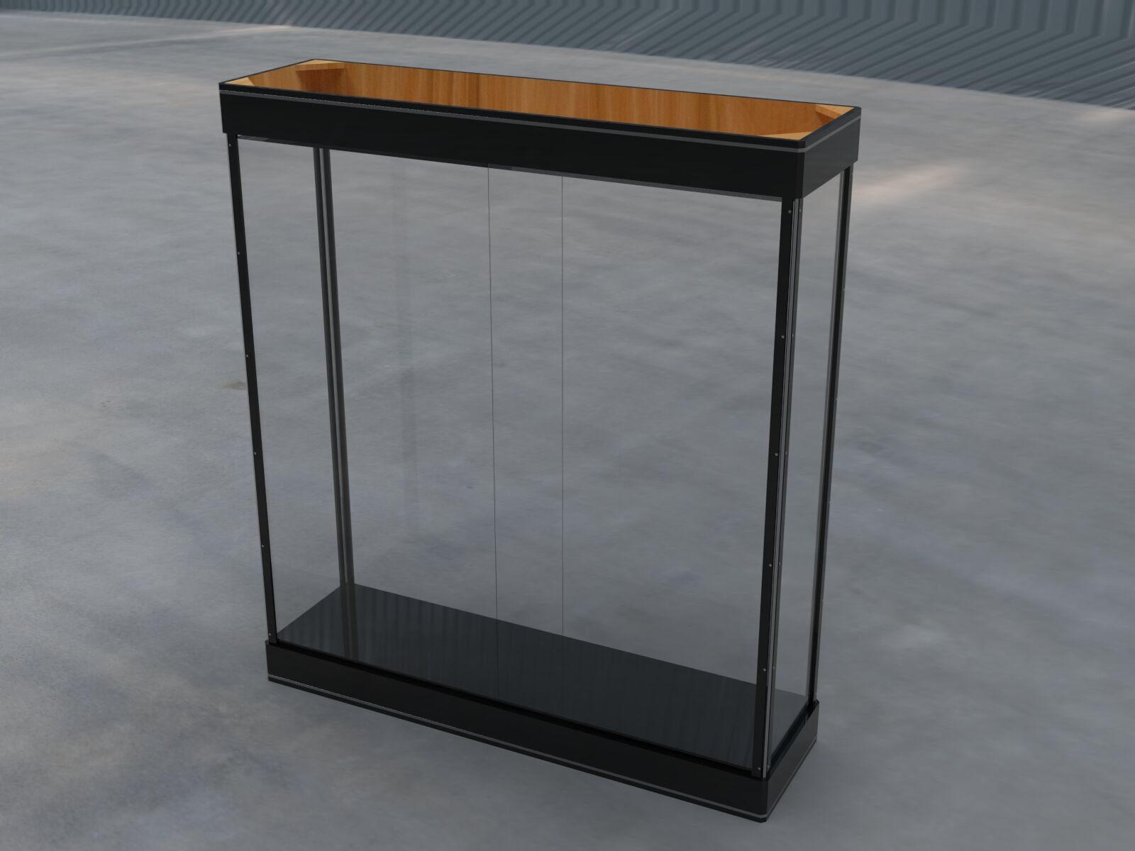 Rectangular enclosure — three-quarter view